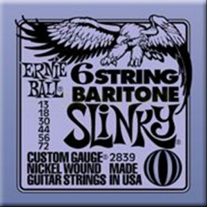 Ernie Ball 2839 Chitarra 6-String Elettric Baritone Slinky Scala cm.90