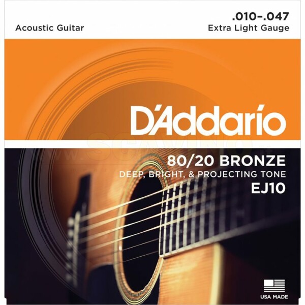 D'addario EJ10 Corde Chitarra  Acustica 10-47 Bronze