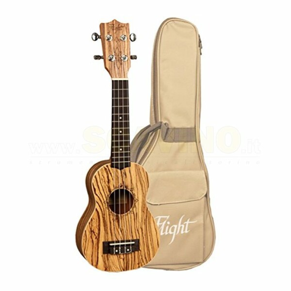 Flight DUS322 Ukulele Soprano in legno zebrano