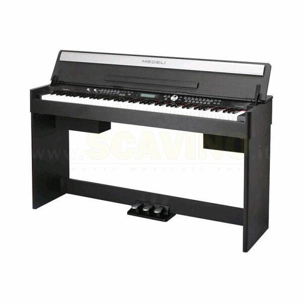 MEDELI CDP5200 b pianoforte digitale con accompagnamenti completo di stand e pedali