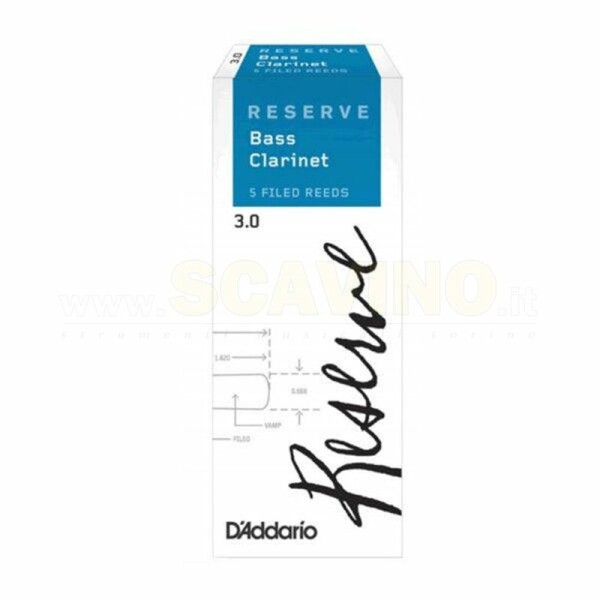 D'Addario Reserve Ance per Clarinetto Basso 3.5+