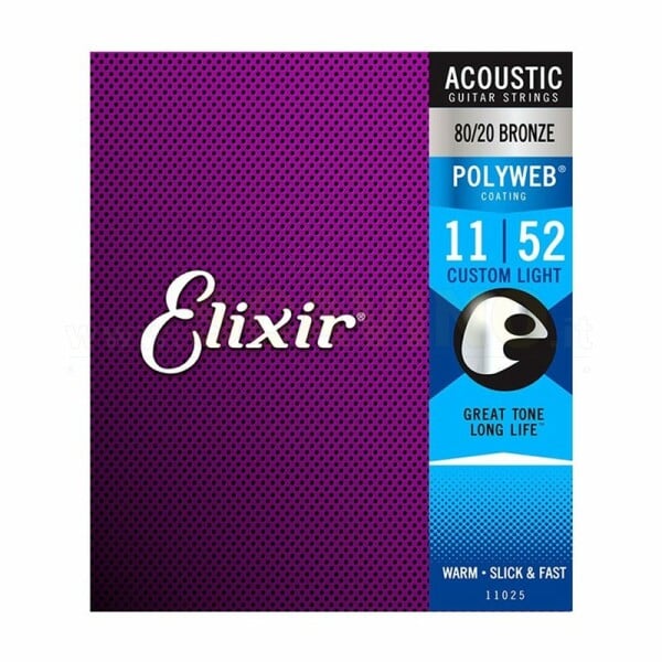 Elixir 11025 Corde per Chitarra Acustica 11-52 Poliweb