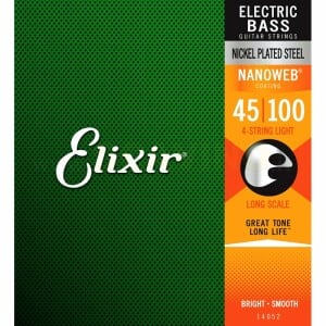 ELIXIR 14052 SET BASS 45-100 NANOWEB NICKEL PLATED STEEL