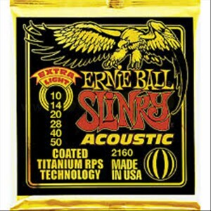 Ernie Ball 2560 Everlast Coated 80/20 Bronze Extra Light 10-50
