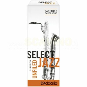 D'Addario Select Jazz Unfiled Ance per Sax Baritono 3M