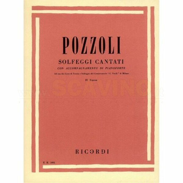 POZZOLI. Solfeggi Cantati con accompagnamento di pianoforte. I corso.