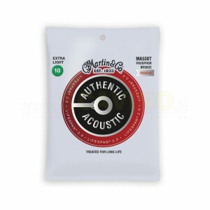 Martin & Co. MA530T Authentic Lifespan 2.0 Extra Light Phosphor Bronze 10-47