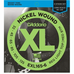 D'addario EXL165 6 Set Corde per Basso a 6 Corde 32 135