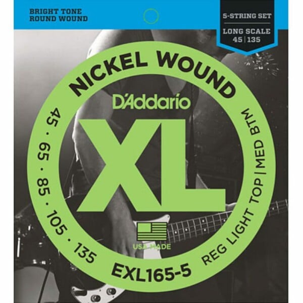 D'Addario EXL165-5 Muta Corde Basso a 5 Corde  45-135
