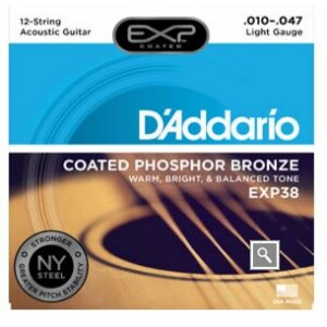 D'ADDARIO MUTA 12 CORDE COATED PHOSPHOR BRONZE EXP38 10/47