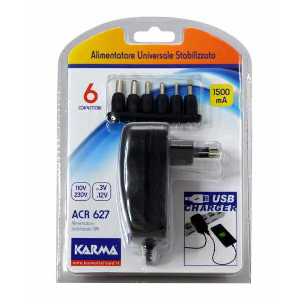 KARMA ACR 627 ALIMENTATORE 18W USB STABILIZZATO