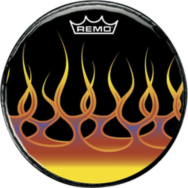 REMO PELLE GRAPHIC CUSTOM 22 SPREADING FLAMES