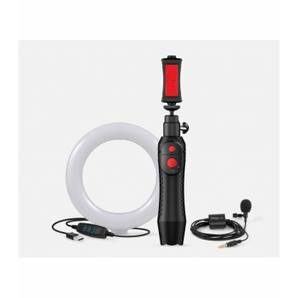 IK Multimedia iRig Video Creator Bundle - iRig Mic Lav, iKlip Grip Pro e led ring da 6"