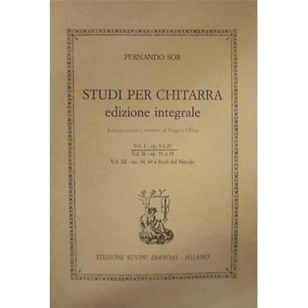 SOR STUDI PER CHITARRA VOLUME 1 OPERE 6 E 29