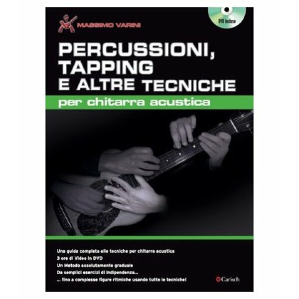 VARINI PERCUSSIONI, TAPPING E TECNICHE CHITARRA ACUSTICA + VIDEO ON WEB