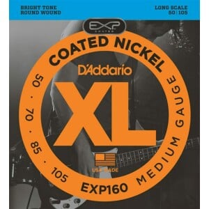 D'addario EXP160 COATED NW BASS MEDIUM 50/105 LONG SET CORDE