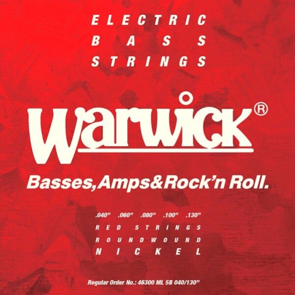 Warwick Red Label 46300 ML 5B  040-130 Nickel Set corde per basso