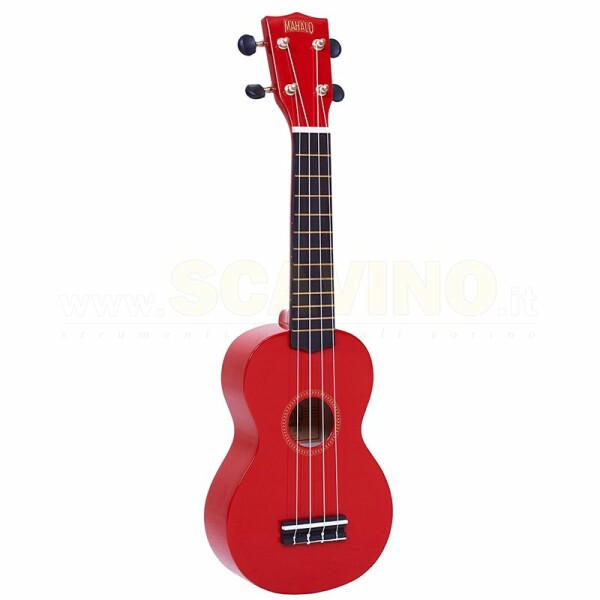 Mahalo MR1RD Rainbow Ukulele Soprano Rosso con Borsa