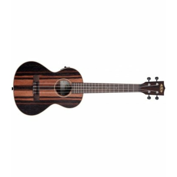 Kala KA-EBY-TE - Ukulele tenore Striped Ebony elettrificato - c/borsa