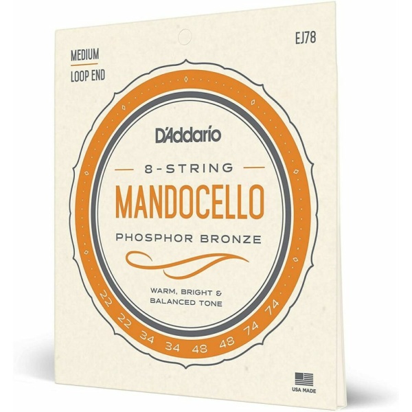 D'addario EJ78 MEDIUM CORDE MANDOCELLO 22/74