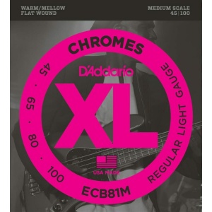 D'addario ECB81 CHROMES 45/100 CORDE PER BASSO