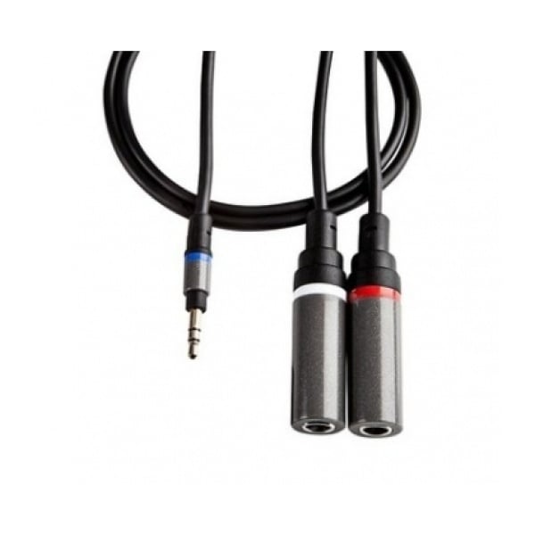 IK Multimedia iLine Mono Output Splitter - cavo jack stereo da 1/8'' maschio/due jack mono 1/4'' femmina