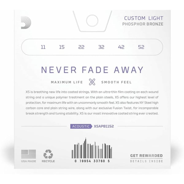 D'addario XS APB 11/52 CUSTOM LIGHT SET CORDE