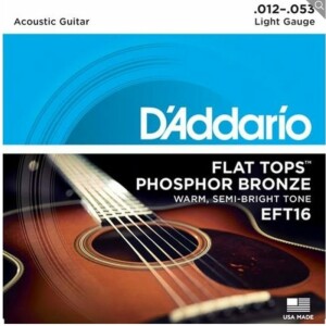 D'addario EFT16 Corde Chitarra  Acustica 12-53 Flat Phosforo