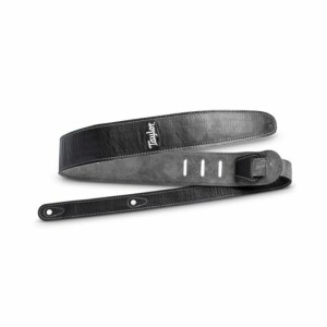 Taylor 2.5'' Black Leather Guitar Strap - Black