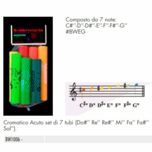 Boomwhacker BW1006 Set Cromatico Acuto 7 Tubi BWEG