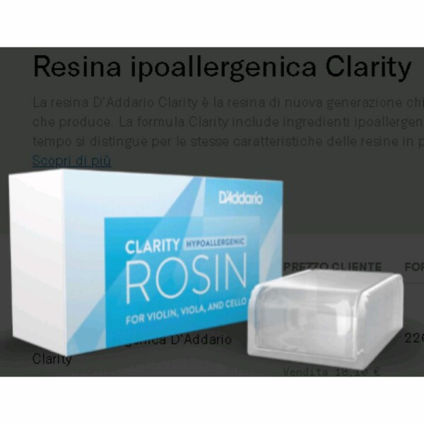 Pece Clarity Resina ipoallergenica DAddario