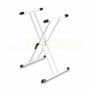 Gravity KSX2W Supporto Tastiera a doppia X Bianco Adam Hall