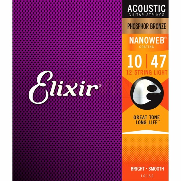 Elixir16152 Muta Corde per Chitarra Acustica 12 corde 10/47