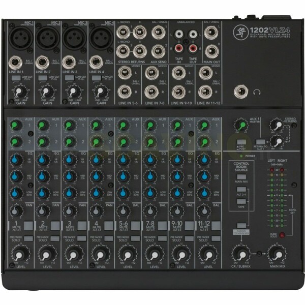 Mackie 1202 VLZ4 Mixer 12 Canali con 4 Mic Preamp Onyx