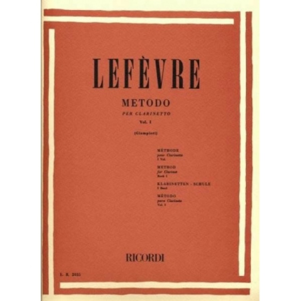 LEFEVRE METODO CLARINETTO VOLUME 1