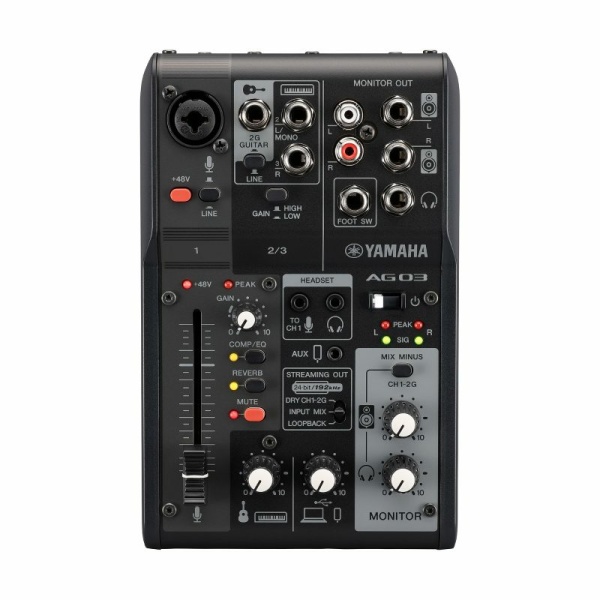 YAMAHA AG03MK2B Mixer 3 Canali Live Streaming Mixer