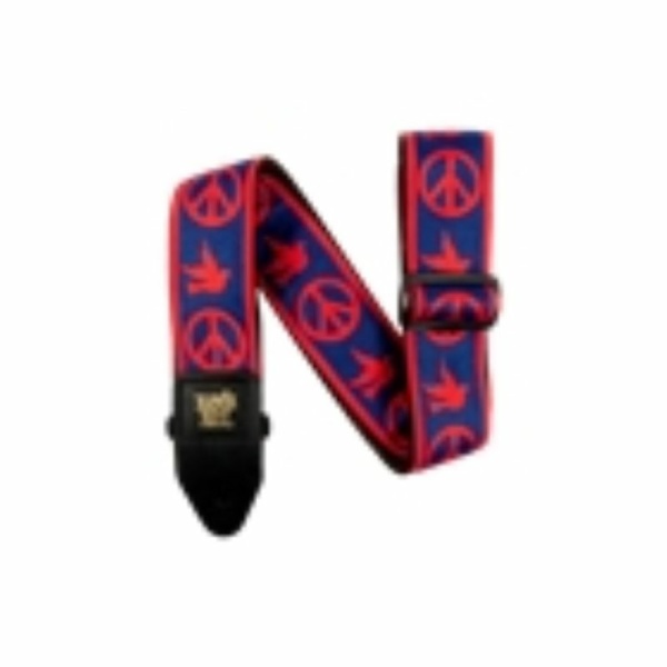 Ernie Ball 4698 Tracolla Red and Blue Peace Love Dove Jacquard Strap 2021