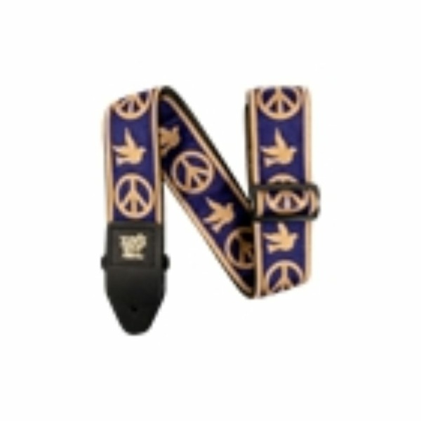 Ernie Ball 4699 Tracolla Navy Blue and Beige Peace Love Dove Jacquard Strap 2021
