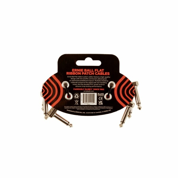 Ernie Ball 6401 Flat Ribbon Patch Cable Red 7