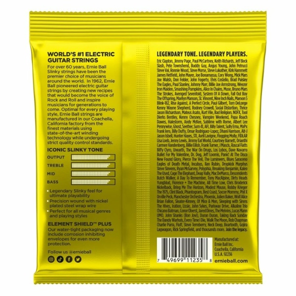 Ernie Ball 3627 Beefy Slinky Nckl Wnd 3 Pk 11 54