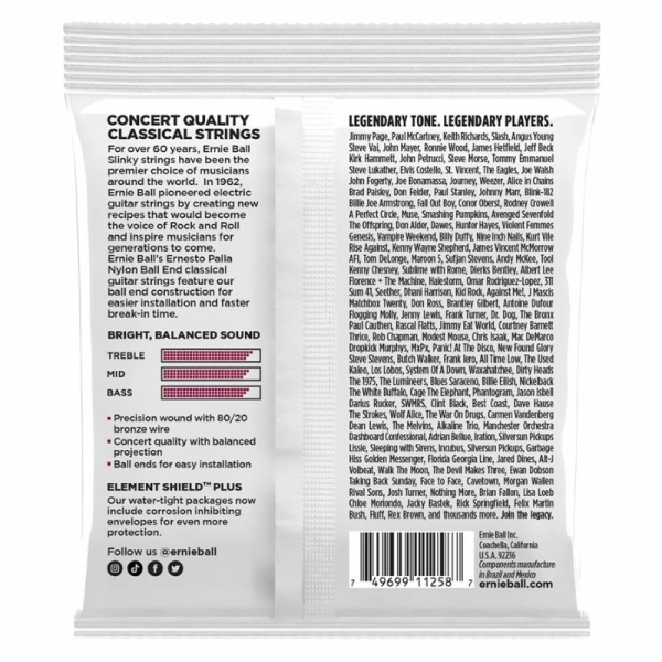 Ernie Ball 3409 Ernesto Palla Bk Gold Ball 3 Pk