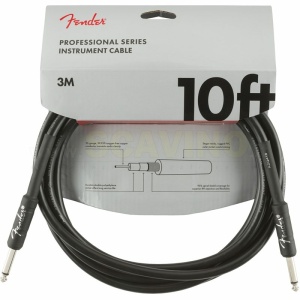 Fender cavo Professional Series Instrument Cable Straight/Straight 10' Blk 3m