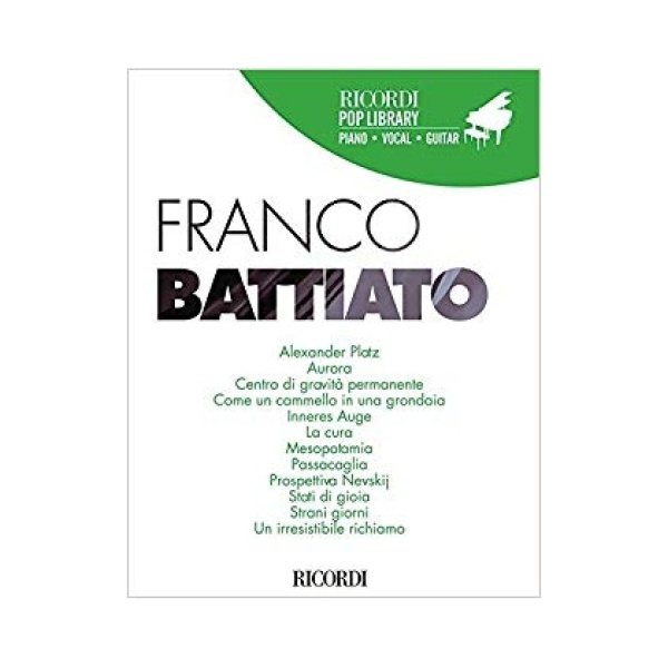FRANCO BATTIATO RICORDI POP LIBRARY PVG