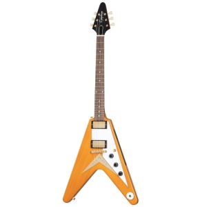 EPIPHONE ORIGINAL 1958 KORINA FLYING V (WHITE PICKGUARD) AGED NATURAL