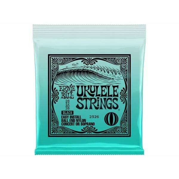 ERNIE BALL 2326 Nylon Ukulele Strings - CONCERT or SOPRANO - Black