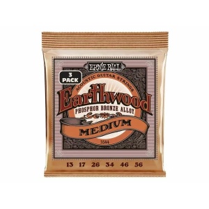 ERNIE BALL 3544 Erthwood Medium Phosphor Bronze 13/56 - 3 PACK