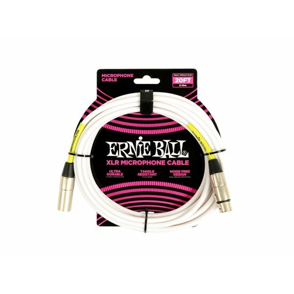 ERNIE BALL 6389 Cavo Microfonico PVC bianco - 6m