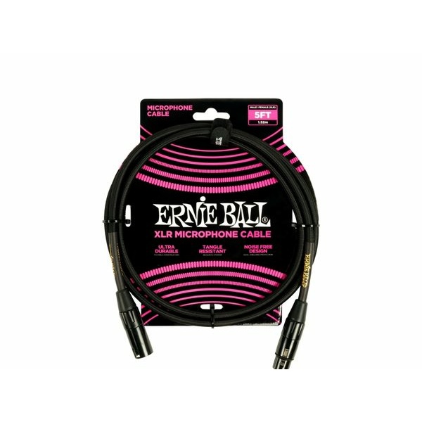 ERNIE BALL 6390 Cavo Microfonico Braided nero - 1