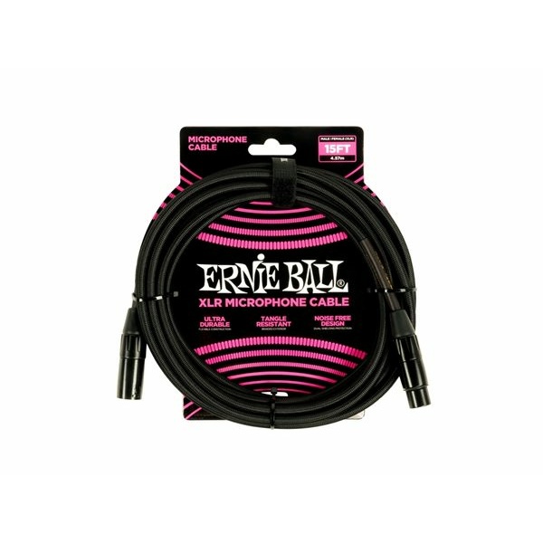 ERNIE BALL 6391 Cavo Microfonico Braided nero - 4