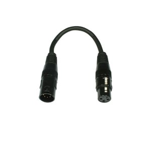 ACCU-CABLE DMXT5M3F ADAPTER CABLE DMX 5P MALE / 3P FEMALE 0.20M